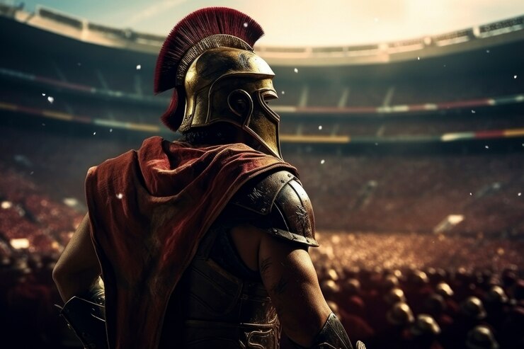 a person in a helmet and armor